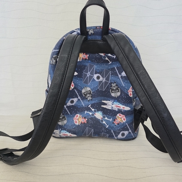 Loungefly Star Wars Chibi Spaceships Mini Backpack X-Wing Tie Fighters Disney main image 7